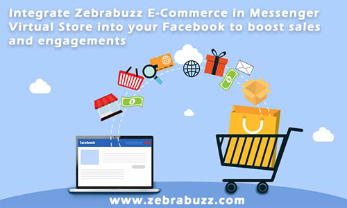 Use Zebrabuzz e-commerce in Messenger virtual store to sell directly on Faceboolk