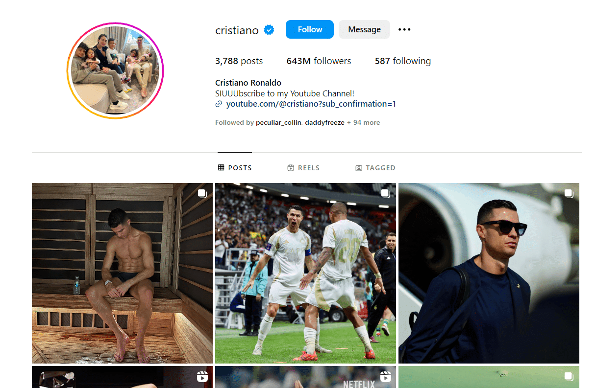 ronaldo instagram